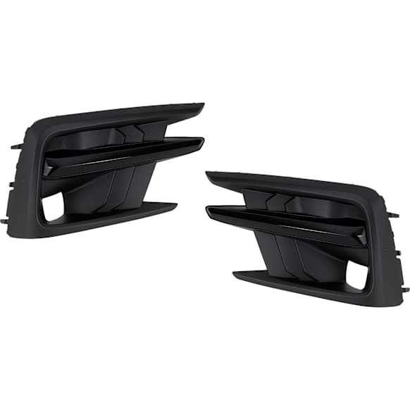 Front, Driver and Passenger Side Fog Light Trims, Textured Black