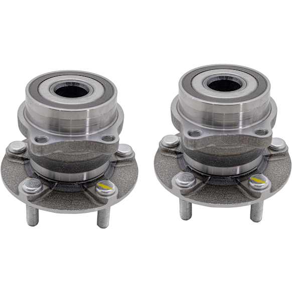 Rear, Driver and Passenger Side Wheel Hub, 5 Lugs, With Bearing