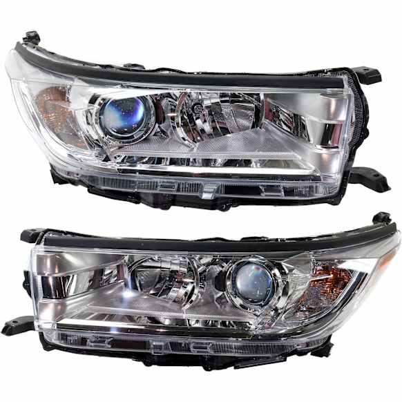 2019 Toyota Highlander - Driver and Passenger Side Halogen Headlight, With bulb(s), OE Replacement