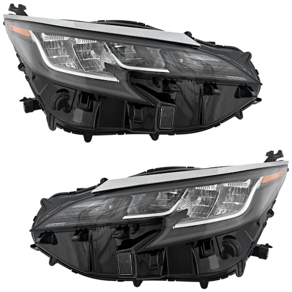 Driver and Passenger Side LED Headlight, With bulb(s), OE Replacement