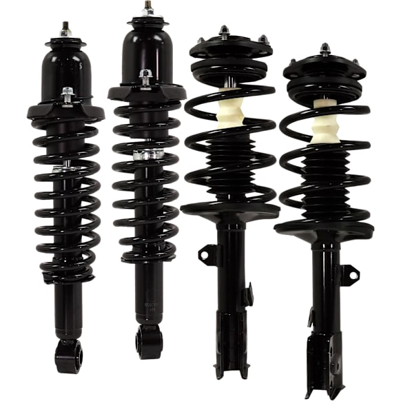 2009 Pontiac Vibe - Front and Rear, Driver and Passenger Side Fully Loaded Strut, FWD, Front Wheel Drive