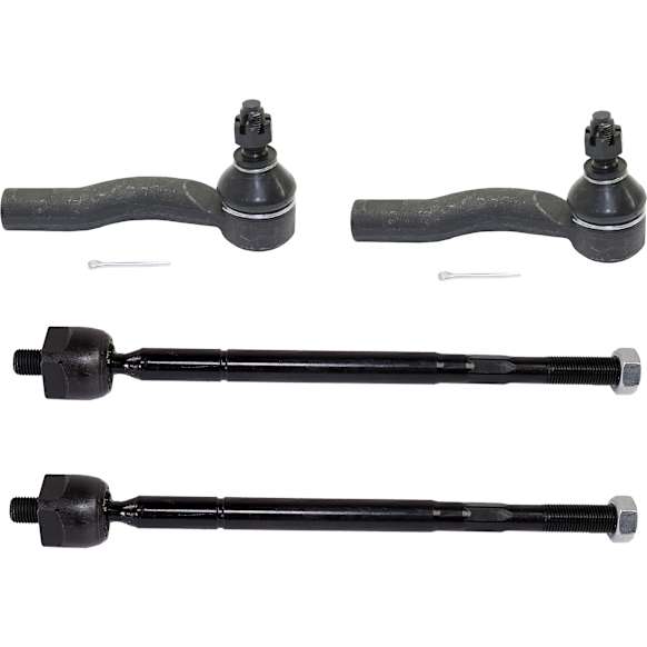 Front, Driver and Passenger Side, Inner and Outer Tie Rod Ends, GAS