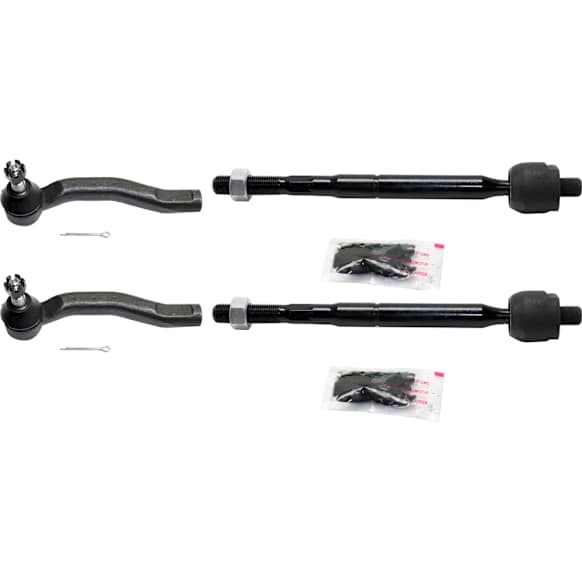 Front, Driver and Passenger Side, Inner and Outer Tie Rod Ends