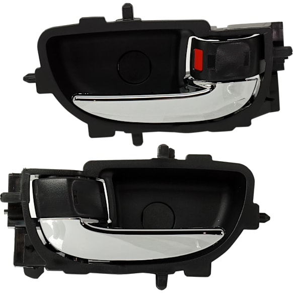 2015 Toyota Corolla - Front or Rear, Driver and Passenger Side Chrome Lever with Black Bezel Interior Door Handle, Without Door Lock Hole