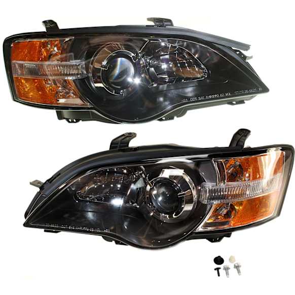 2005-2007 Subaru Legacy - Driver and Passenger Side Halogen Headlight, With bulb(s), OE Replacement