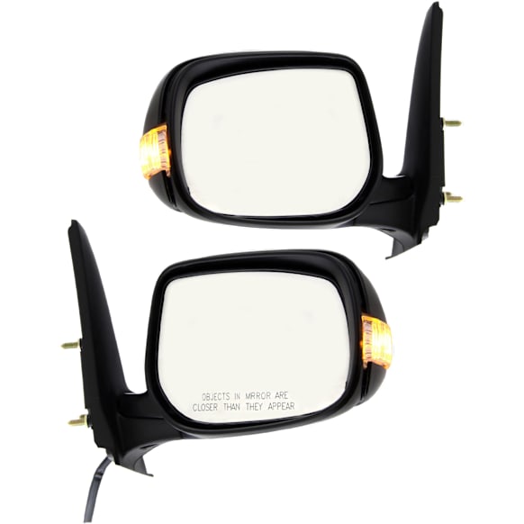 2008-2015 Scion xB - Driver and Passenger Side Mirrors, Power, Manual Folding, Non-Heated, Paintable, In-housing Signal Light, No Memory, No Puddle Light, No Auto-Dimming, No Blind Spot Feature