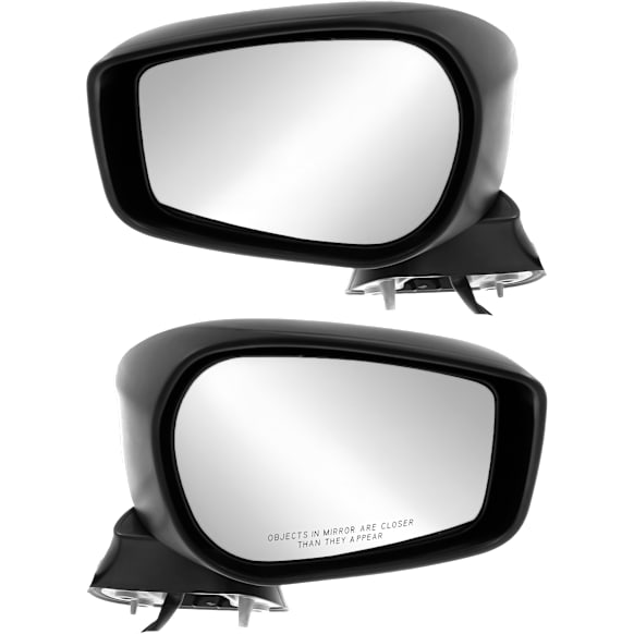 2013 Scion FR-S - Driver and Passenger Side Mirror, Power Adjust, Heated, Textured Black, Manual Folding, No Signal Light, No Blind Spot Feature, No Memory, No Puddle Light, No Auto-Dimming