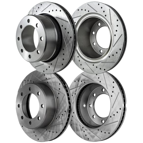2014 Ram 2500 - Front and Rear Brake Disc, Cross-drilled and Slotted, Vented, 8 Lugs, RWD, 4WD, 6.4L 8Cyl, Pro-Line Series
