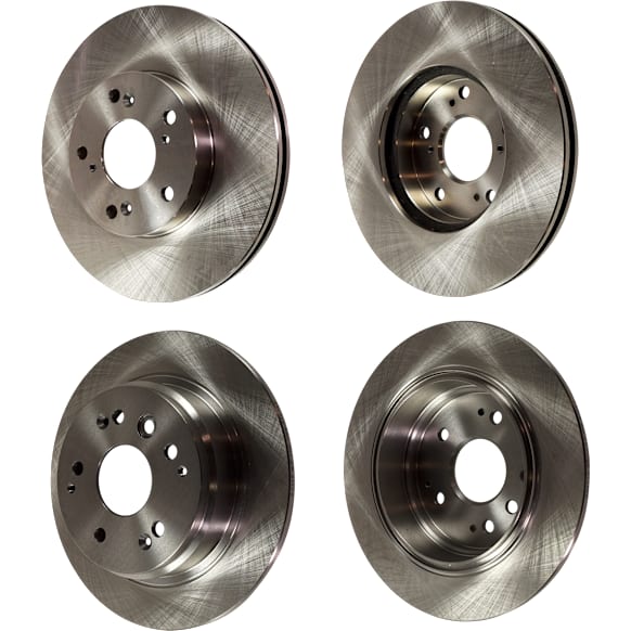 2007 Honda Element - Front and Rear Brake Disc, Plain Surface, Vented - Front; Solid - Rear, 5 Lugs, 281.94 mm, 2.4L 4Cyl, Pro-Line Series