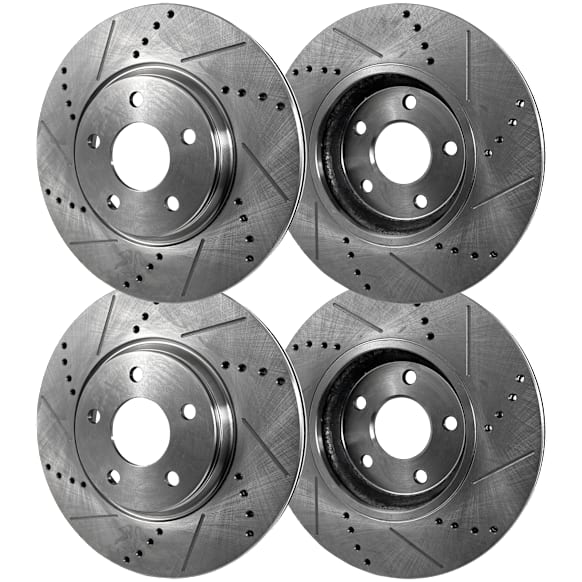 2008 Infiniti G35 Base - Front and Rear Brake Disc, Cross-drilled and Slotted, Vented, 5 Lugs, 308mm Rear Disc, 320mm Front Disc, Dual Front Piston Calipers, 3.5L 6Cyl, Pro-Line Series