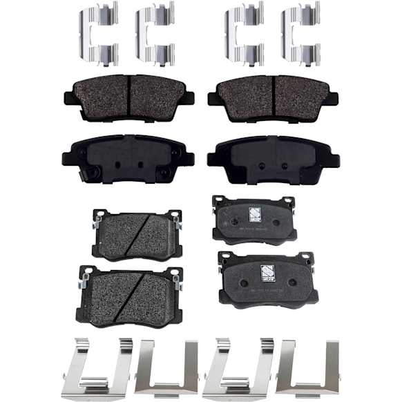 Front and Rear Brake Pad Sets, Ceramic - Front; Organic - Rear, Pro-Line Series