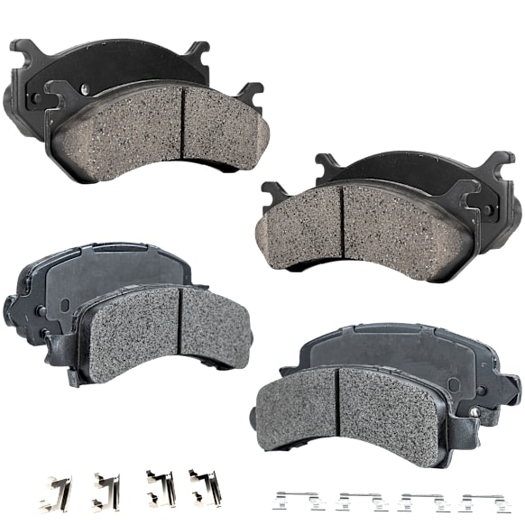 Front and Rear Brake Pad Set, Ceramic - Front, Semi-Metallic - Rear, Pro-Line Series