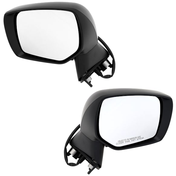 2013 Subaru XV Crosstrek Premium - Driver and Passenger Side Mirror, Power Adjust, Non-Heated, Paintable, Manual Folding, No Signal Light, No Blind Spot Feature, No Memory, No Puddle Light, No Auto-Dimming