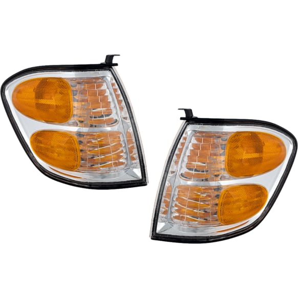 Front, Driver and Passenger Side Turn Signal Lights, With bulb(s), Halogen, Double Cab, with Production Date Up to August 2004