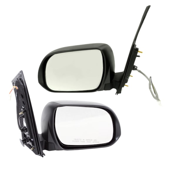 Driver and Passenger Side Mirror, Power Adjust, Non-Heated, Manual Folding, Textured Black, No Signal Light, No Memory, No Puddle Light, No Auto-Dimming, No Blind Spot Feature