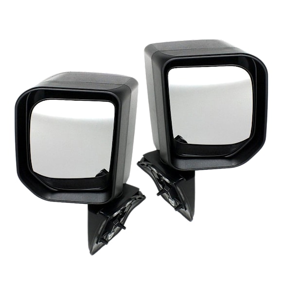 2008 Toyota FJ Cruiser - Driver and Passenger Side Mirror, Manual Adjust, Non-Heated, Paintable, Manual Folding, No Signal Light, No Blind Spot Feature, No Memory, No Puddle Light, No Auto-Dimming