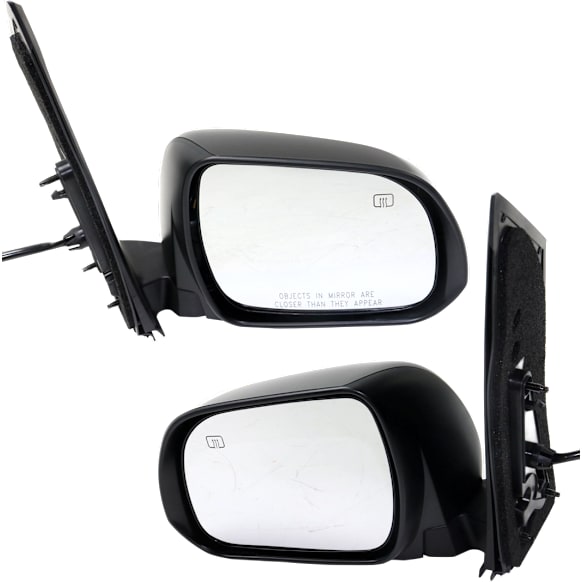 Driver and Passenger Side Mirror, Power Adjust, Heated, Manual Folding, Paintable, No Signal Light, Without Memory, With Puddle Light, No Auto-Dimming, No Blind Spot Feature