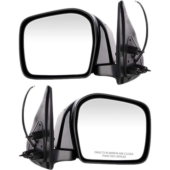 2004 Toyota Tacoma - Driver and Passenger Side Mirror, Power Adjust, Non-Heated, Paintable, Manual Folding, No Signal Light, No Blind Spot Feature, No Memory, No Puddle Light, No Auto-Dimming