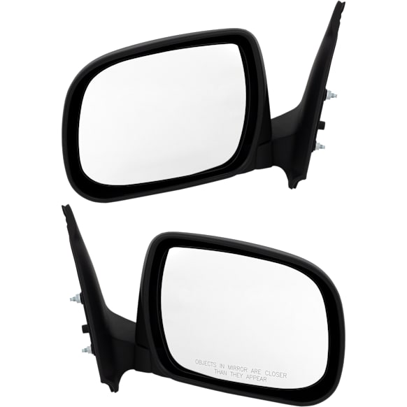 2005 Toyota Tacoma - Driver and Passenger Side Mirror, Manual Adjust, Non-Heated, Textured Black, Manual Folding, No Signal Light, No Blind Spot Feature, No Memory, No Puddle Light, No Auto-Dimming