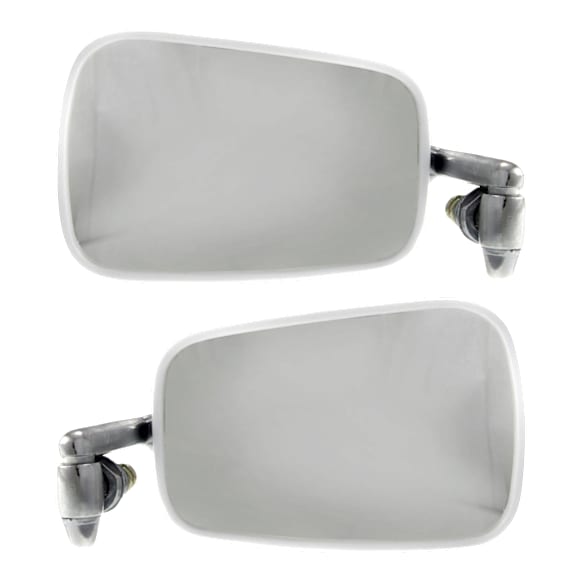 Driver and Passenger Side Mirrors, Manual Adjust, Non-Folding, Non-Heated, Chrome, No Signal Light, No Memory, No Puddle Light, No Auto-Dimming, No Blind Spot Feature, Sedan
