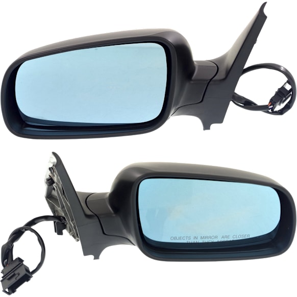 2001 Volkswagen Jetta - Driver and Passenger Side Mirror, Power Adjust, Heated, Paintable, Manual Folding, No Signal Light, No Blind Spot Feature, Without Memory Recall, No Puddle Light, No Auto-Dimming