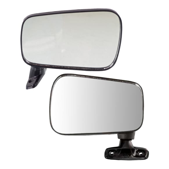 Driver and Passenger Side Non-Towing Mirrors, Manual Adjust, Manual Folding, Non-Heated, Textured Black, No Signal Light, No Memory, No Puddle Light, No Auto-Dimming