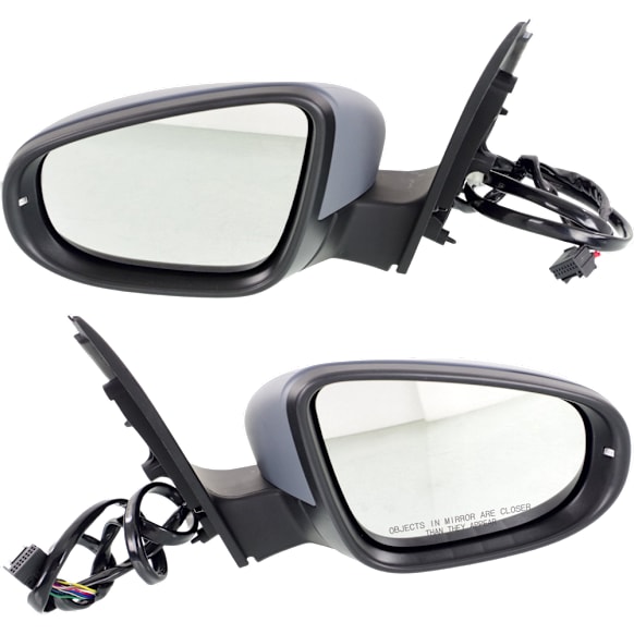 Driver and Passenger Side Mirrors, Power, Power Folding, Heated, Paintable, In-housing Signal Light, No Memory, With Puddle Light, No Auto-Dimming, No Blind Spot Feature