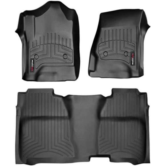 SET-W24446071 FloorLiner Series Molded Floor Liner, Black Made of Rubberized Thermoplastic Polyolefins
