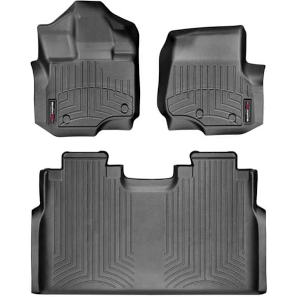SET-W24446971 FloorLiner Series Molded Floor Liner, Black Made of Rubberized Thermoplastic Polyolefins
