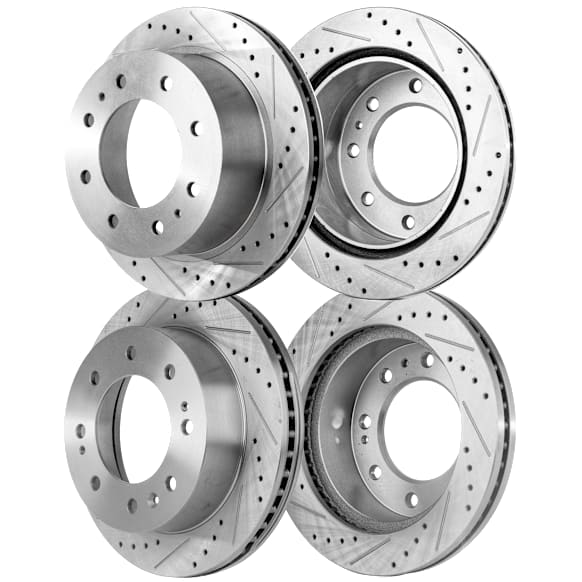 2019 Chevrolet Silverado 2500 HD - Front and Rear Brake Disc, Cross-drilled and Slotted, Vented, 8 Lugs, 6.0L 8Cyl, Pro-Line Series