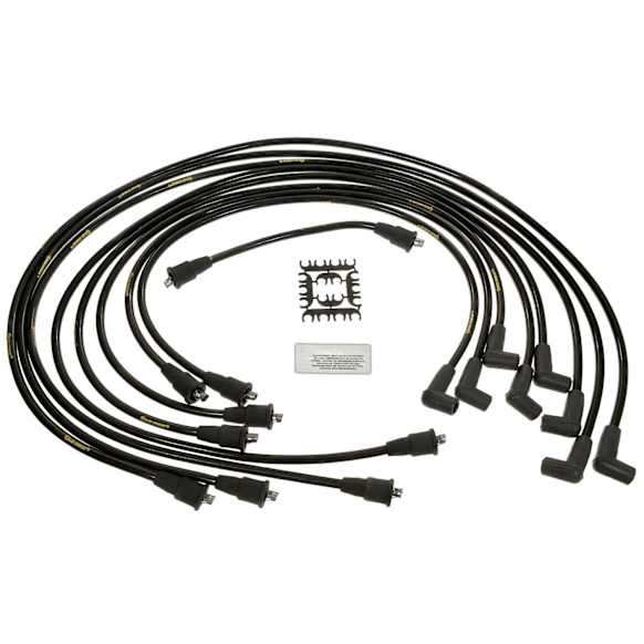 1967 Chevrolet Caprice - Spark Plug Wire, Routed Under Exhaust Manifold, 8.5mm High Performance Wire, Set of 8, Standard Blue Streak