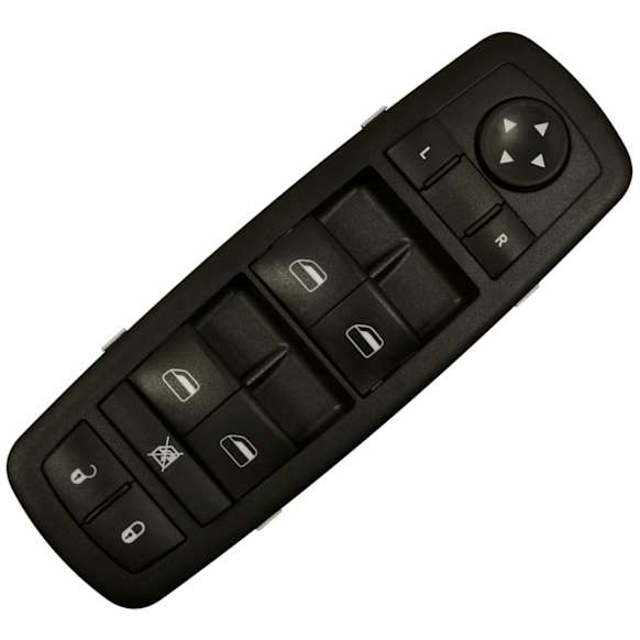 2016 Chrysler 200 - Front, Driver Side Window Switch, Without One Touch Window Open/Close, Black