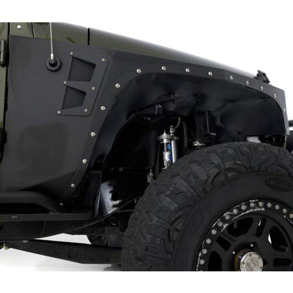 76880 Front, Driver and Passenger Side Fender Flares, Powdercoated Black XRC Armor Series