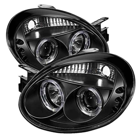 2003 Dodge Neon - Driver and Passenger Side Halogen Headlight, With bulb(s), Clear Lens, Black Interior, Signature Series
