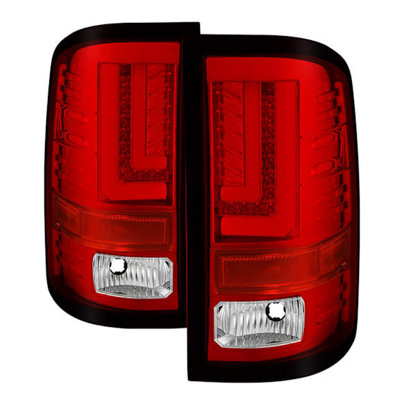 5083807 Driver and Passenger Side LED Tail Light, With bulb(s), Clear & Red Lens
