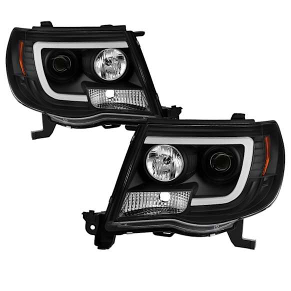 2006 Toyota Tacoma - Driver and Passenger Side Halogen Headlight, With bulb(s), Clear Lens, Black Interior, Signature Series