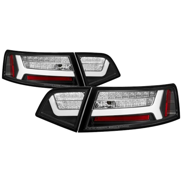 5085160 Driver and Passenger Side LED Tail Light, With bulb(s), Clear Lens, Black Interior