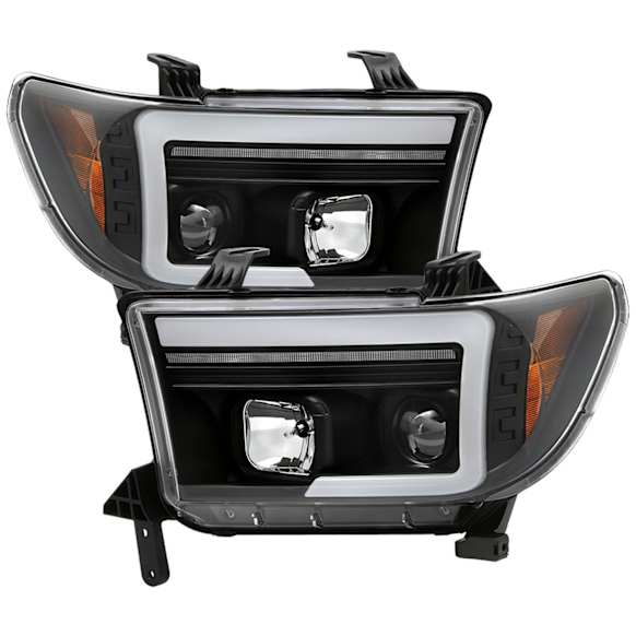 5087669 Driver and Passenger Side Halogen/LED Headlight, With bulb(s), Clear Lens, Black Interior, Platinum Series