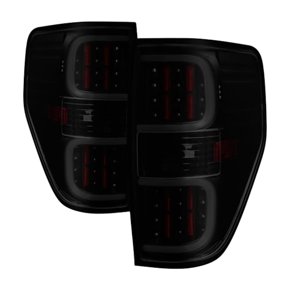 2012 Ford F-150 - Driver and Passenger Side LED Tail Light, With bulb(s), Smoked Lens, Black Interior, Xtune Series
