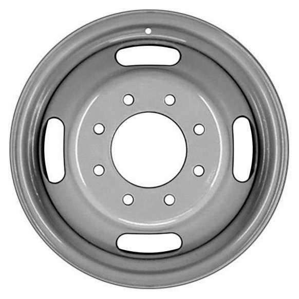 STL05125U20N Front or Rear Steel Silver Wheel - 16 in. X 6.5 in., 8 x 6.5 in. Bolt Pattern