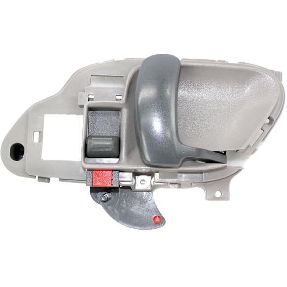 Front, Passenger Side Gray Interior Door Handle, With door lock button