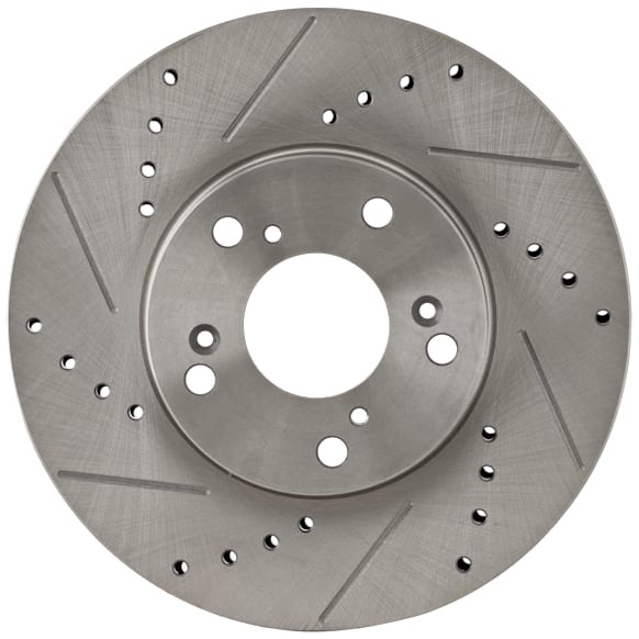 2008 Honda Accord - Front, Driver or Passenger Side Brake Disc, Cross-drilled and Slotted, Vented, 5 Lugs, 281.94 mm, 2.4L 4Cyl, Pro-Line Series