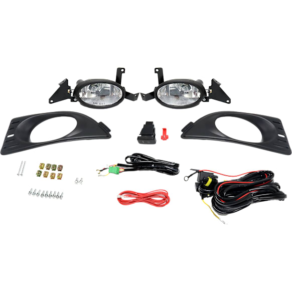 Front, Driver and Passenger Side Halogen Fog Light, With bulb(s)