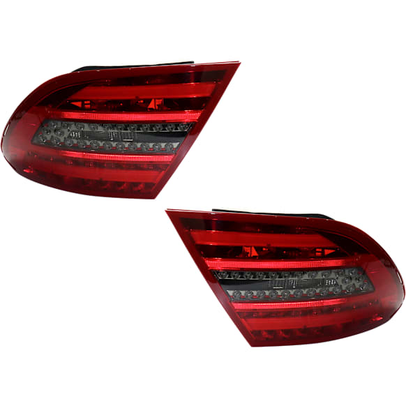 Driver and Passenger Side Tail Light, with Bulbs, LED, Smoked Lens