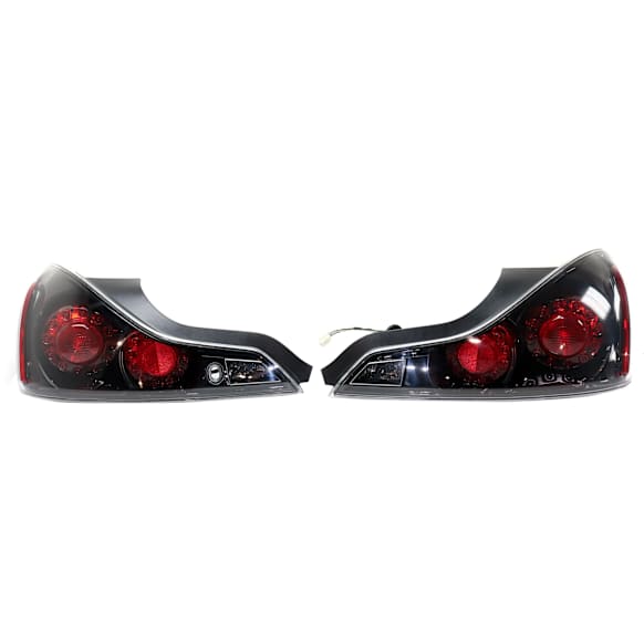 Driver and Passenger Side Tail Light, with Bulbs, Halogen, Clear Lens, Black Interior