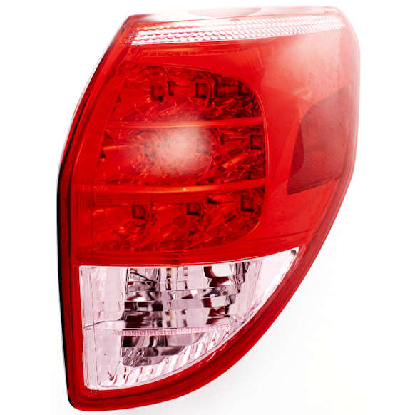 Passenger Side Tail Light, without Bulb, LED, Clear and Red Lens