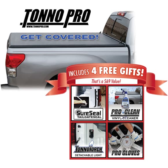 42-303 TonnoFold Series Soft Folding Tonneau Cover, Vinyl Fits Approx. 8 ft. Bed