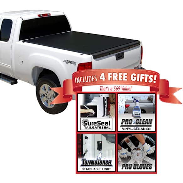 LR-1010 LoRoll Series Soft Roll-up Tonneau Cover, Vinyl Fits Approx. 8 ft. Bed