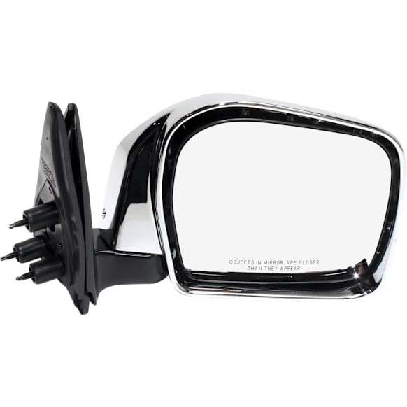 Passenger Side Mirror, Manual Adjust, Manual Folding, Non-Heated, Chrome, No Signal Light, No Memory, No Puddle Light, No Auto-Dimming, No Blind Spot Feature