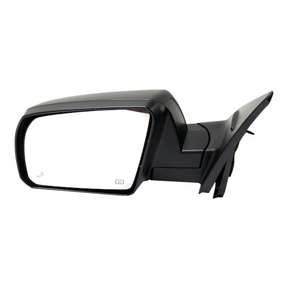 2014-2021 Toyota Tundra - Driver Side Mirror, Power Adjust, Heated, Manual Folding, Textured Black, No Signal Light, No Memory, No Puddle Light, No Auto-Dimming, With Blind Spot Detection in Glass